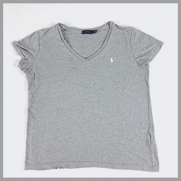 Polo Ralph Lauren Tops - Polo Ralph Lauren | Classic Grey V Neck T GUC
